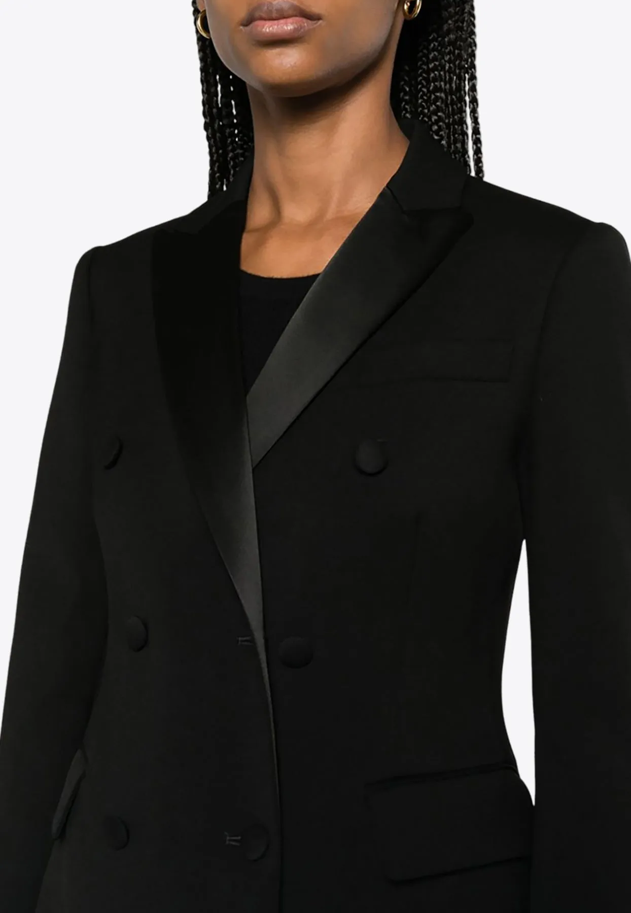 Liliuxy Double-Breasted Tuxedo Blazer