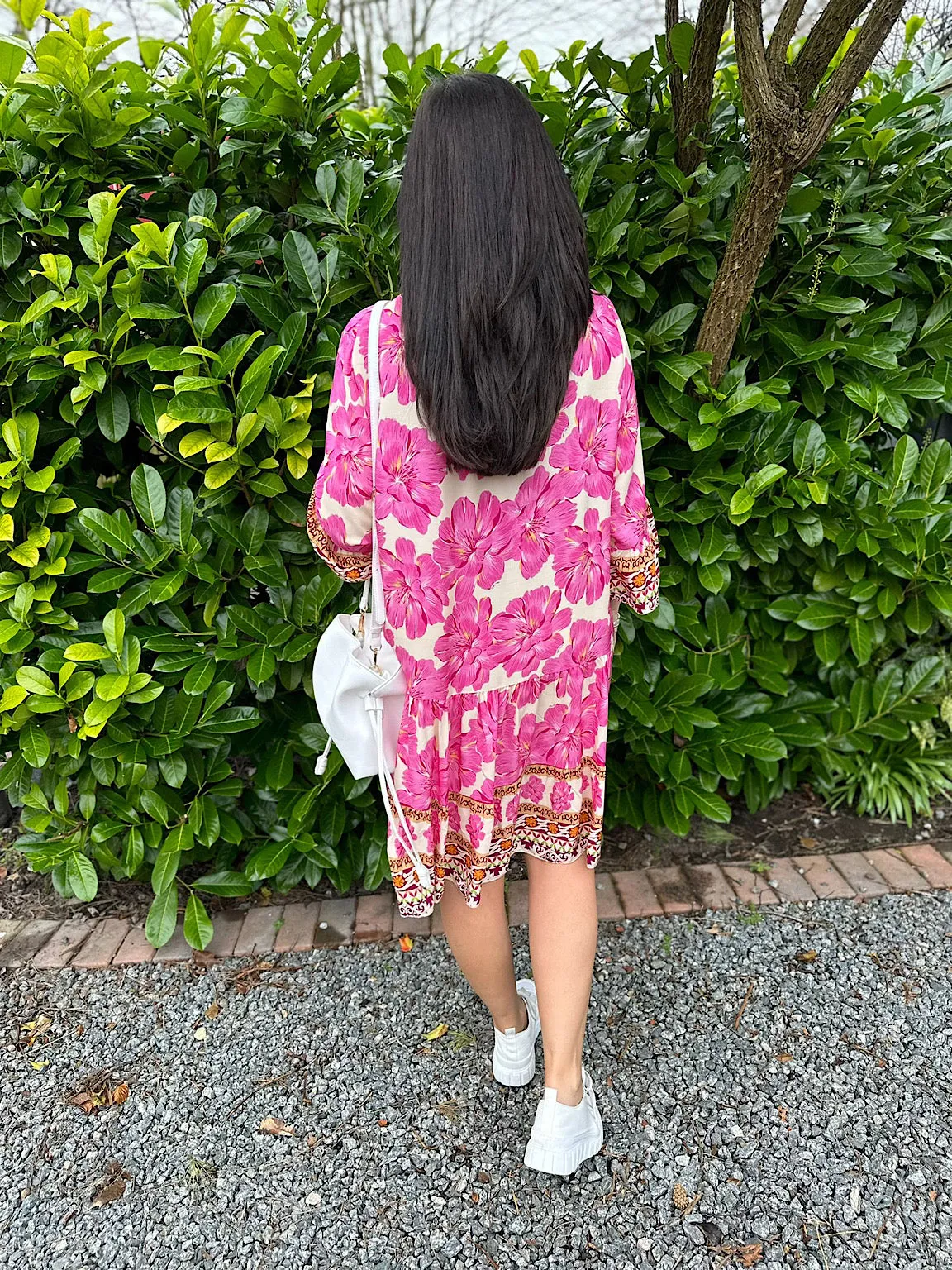 Lipstick Pink Floral Tunic Charlotte