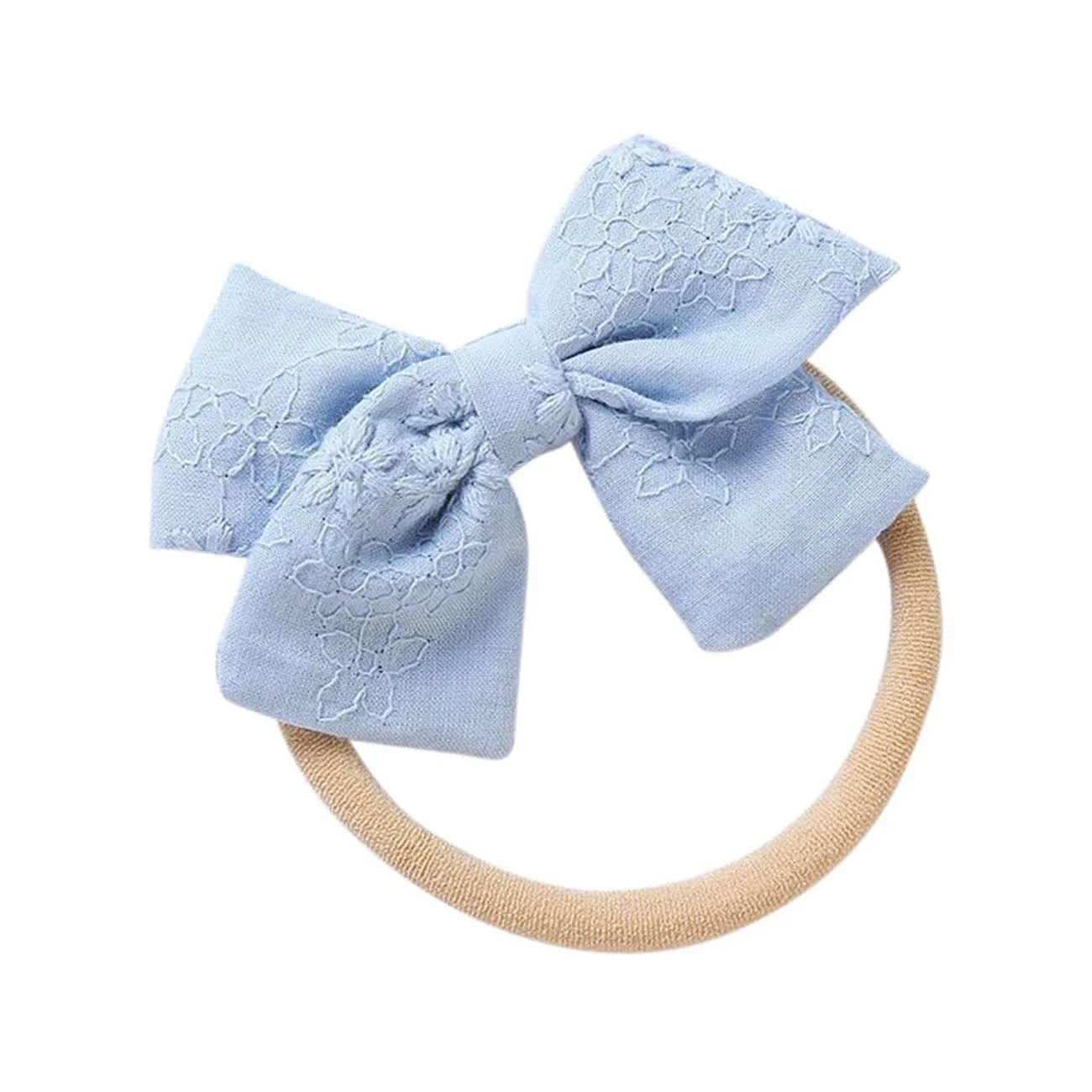 Little Cotton Baby Bow - Sky