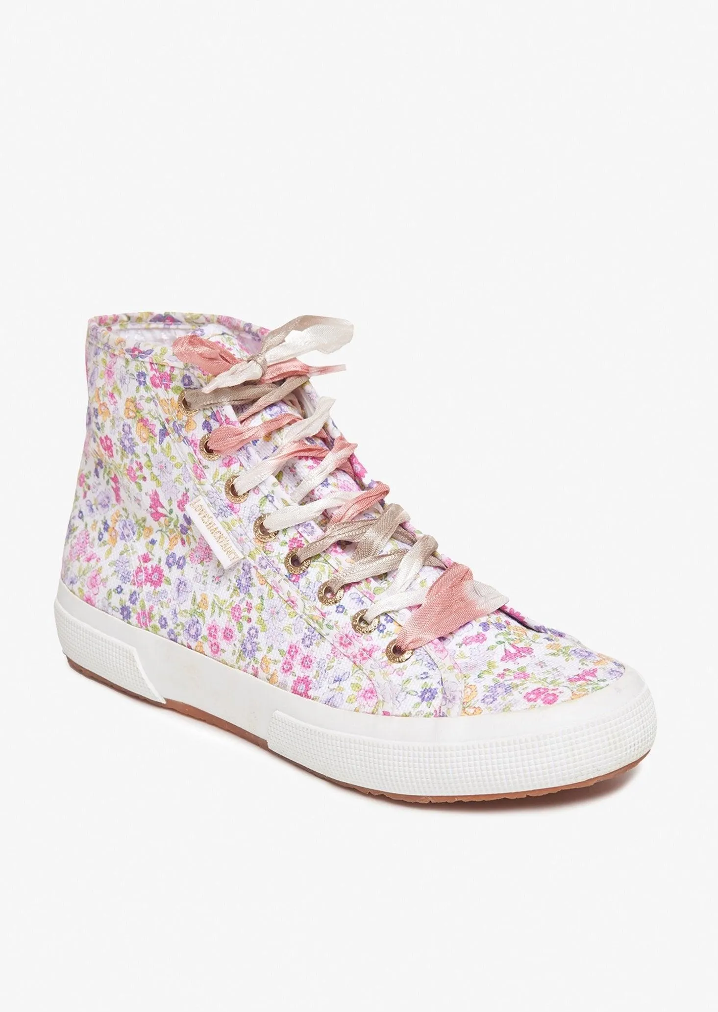 LoveShackFancy x Superga Hightop Sneaker In Passionfruit Pink