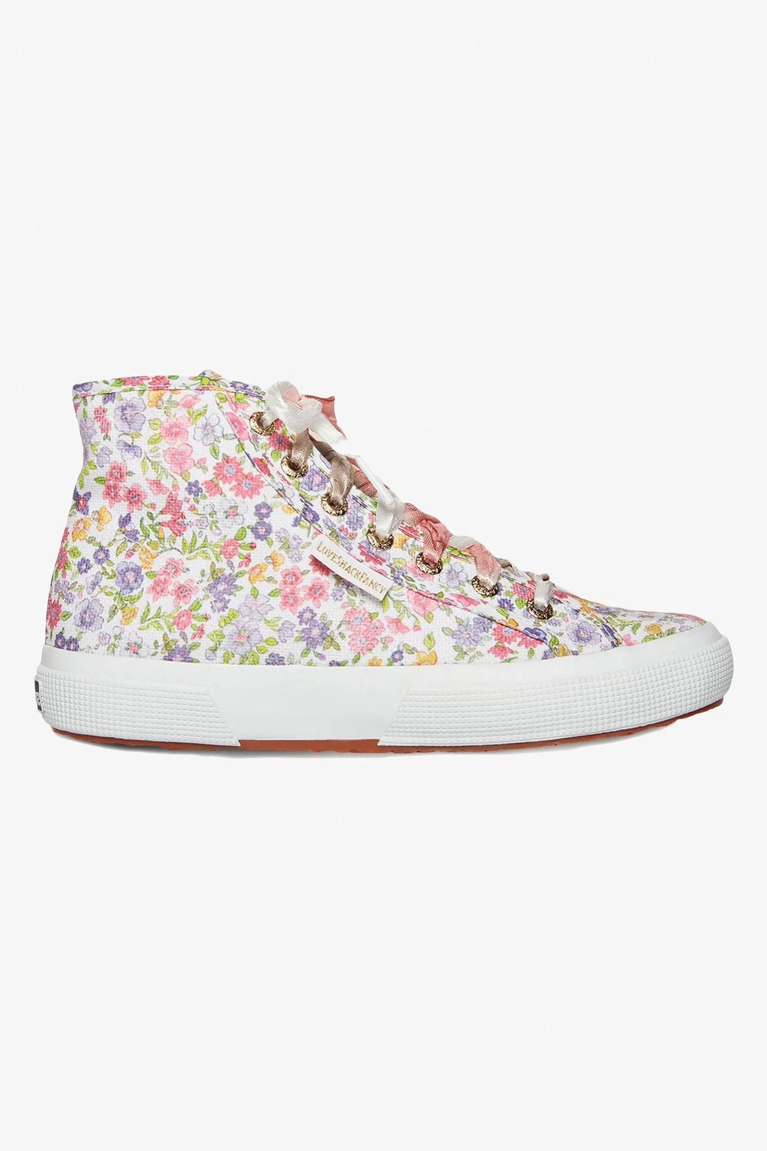 LoveShackFancy x Superga Hightop Sneaker In Passionfruit Pink