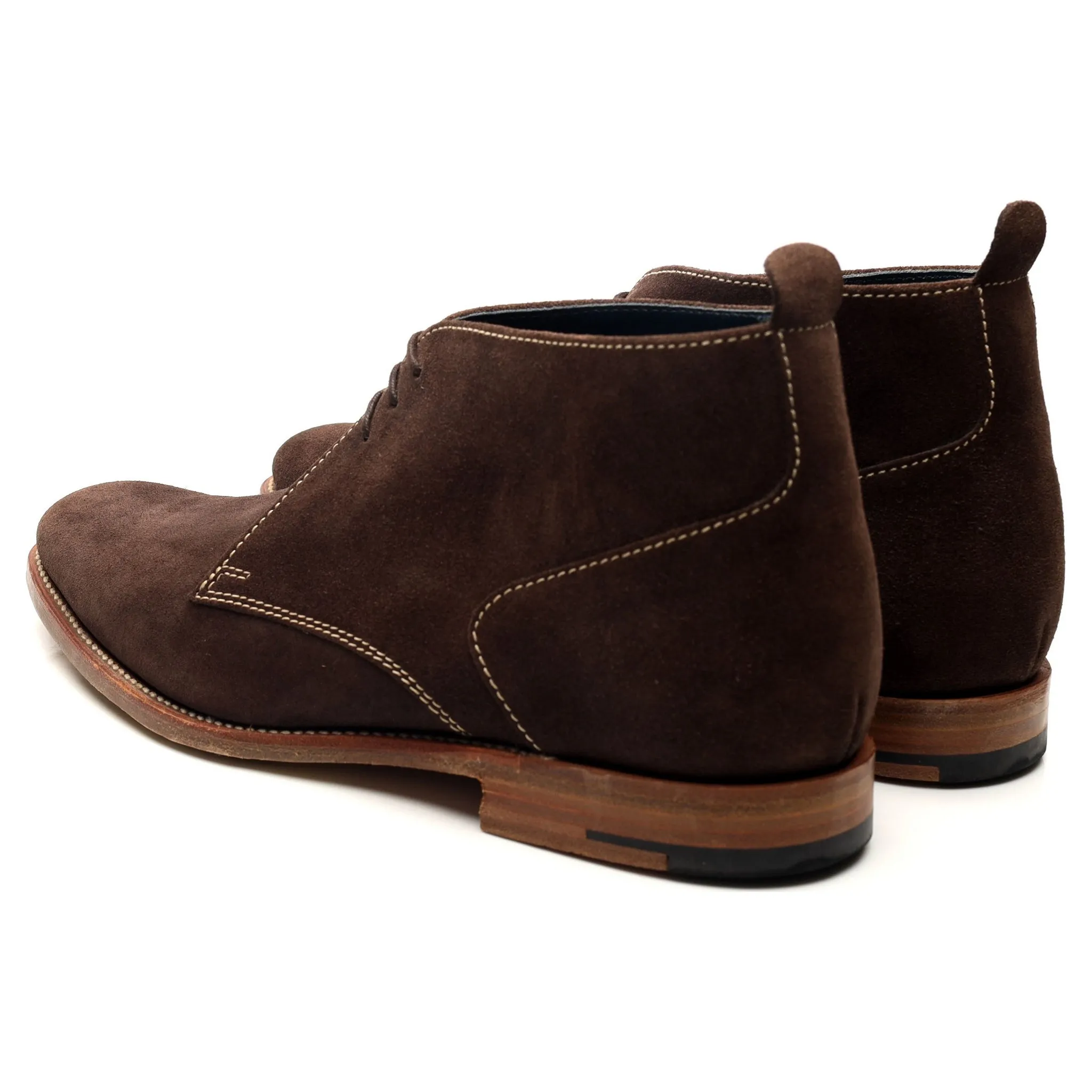 'Lucius' Dark Brown Suede Boots UK 8.5 F