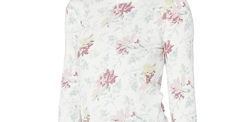 Lucky Brand Floral Sweatshirt White Large - Women's Size