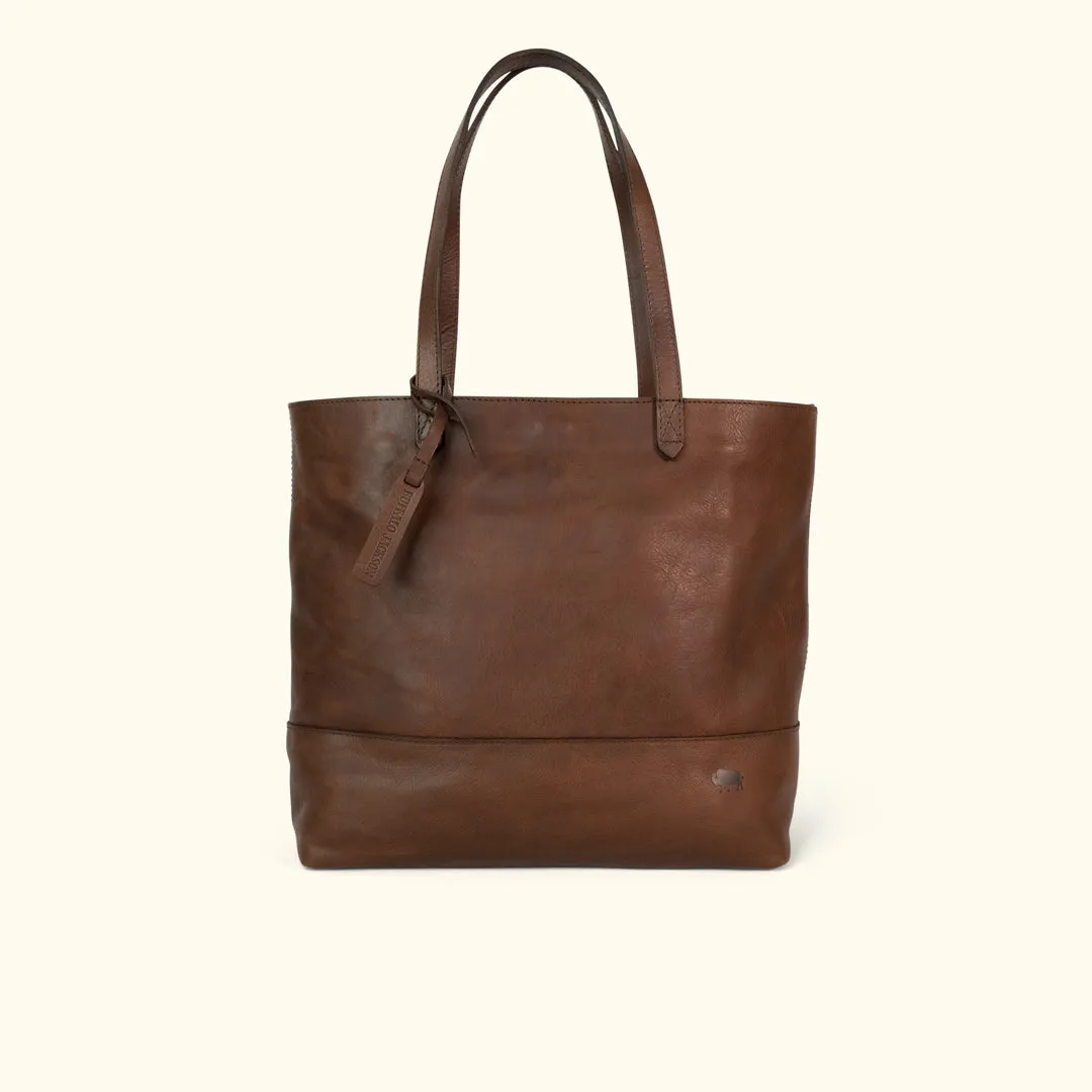 Madison Leather Tote Bag | Dark Hazelnut