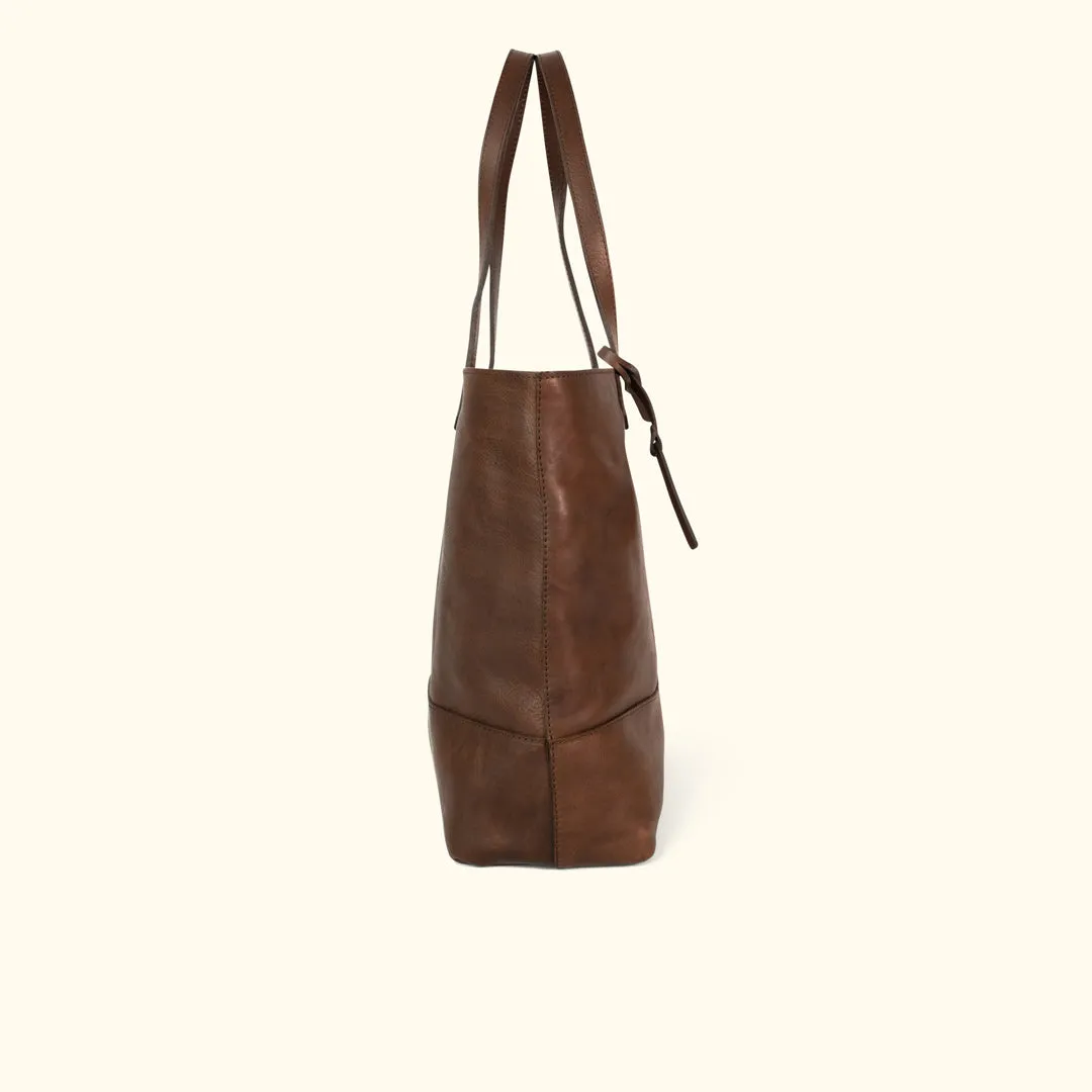 Madison Leather Tote Bag | Dark Hazelnut