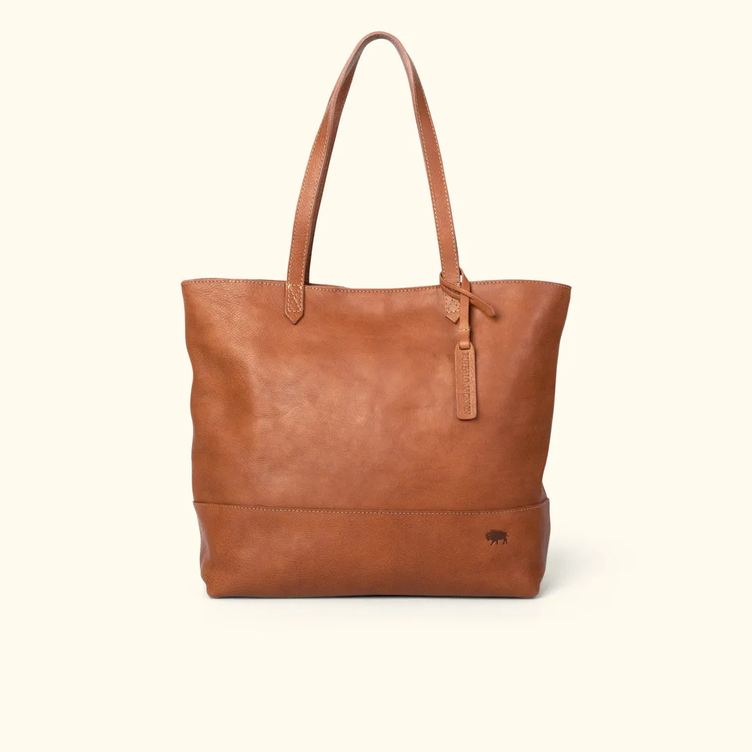 Madison Leather Tote Bag | Saddle Tan