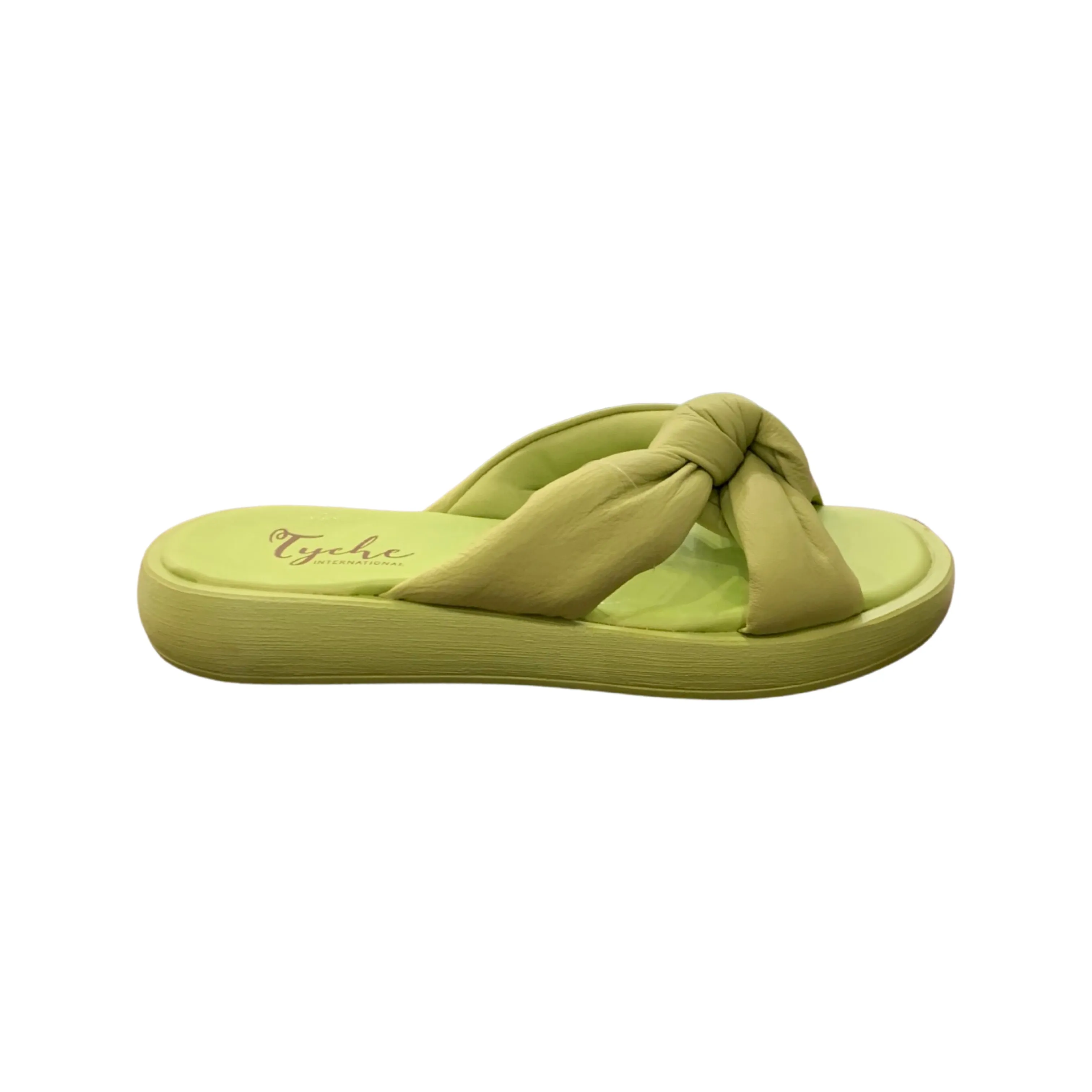 Marta Moss Green Leather Slide