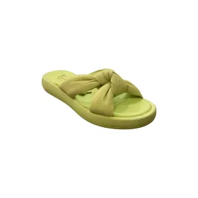 Marta Moss Green Leather Slide