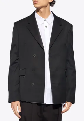 Melo Single-Breasted Tuxedo Wool Blazer