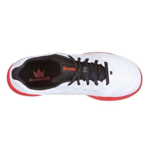 Mens Brunswick Fuze Red White Bowling Shoes