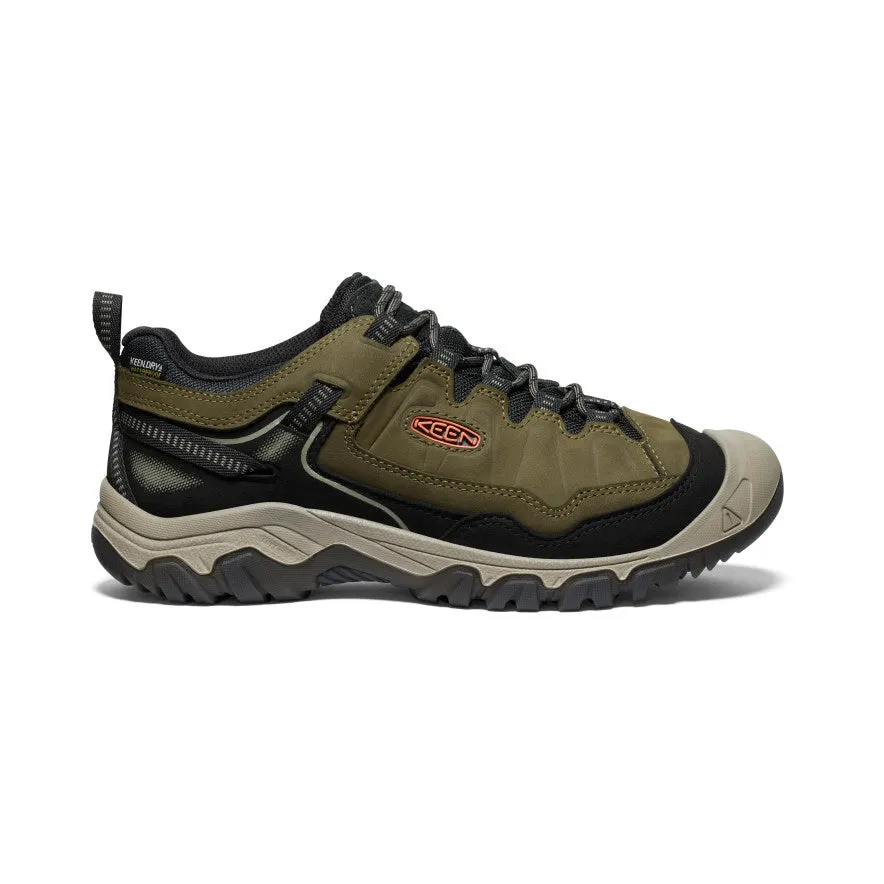 Men's Targhee IV Wide Waterproof Hiking Shoe - Dark Olive/Gold Flame