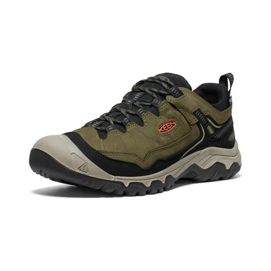 Men's Targhee IV Wide Waterproof Hiking Shoe - Dark Olive/Gold Flame