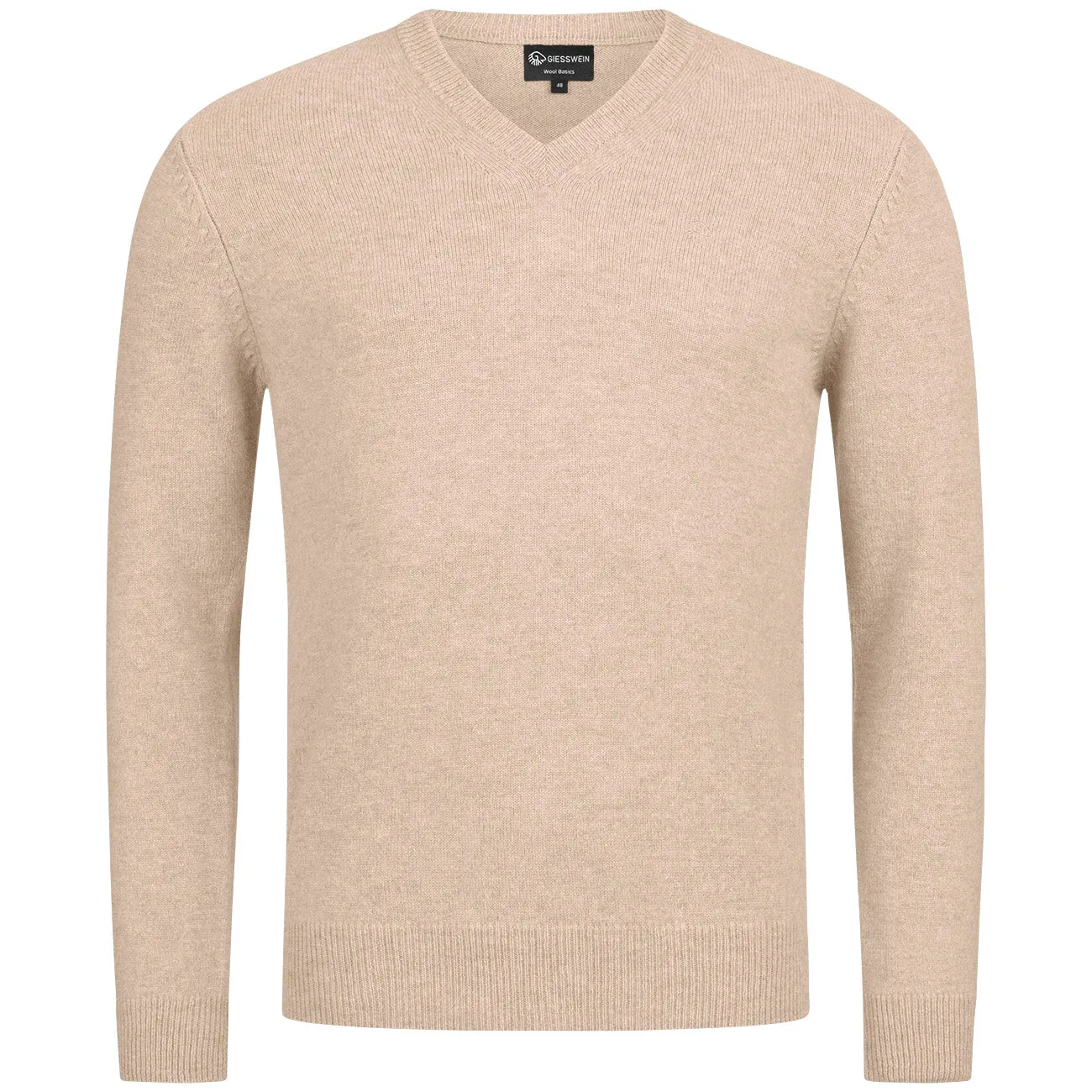 Men's V neck wool pullover.