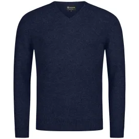 Men's V neck wool pullover.