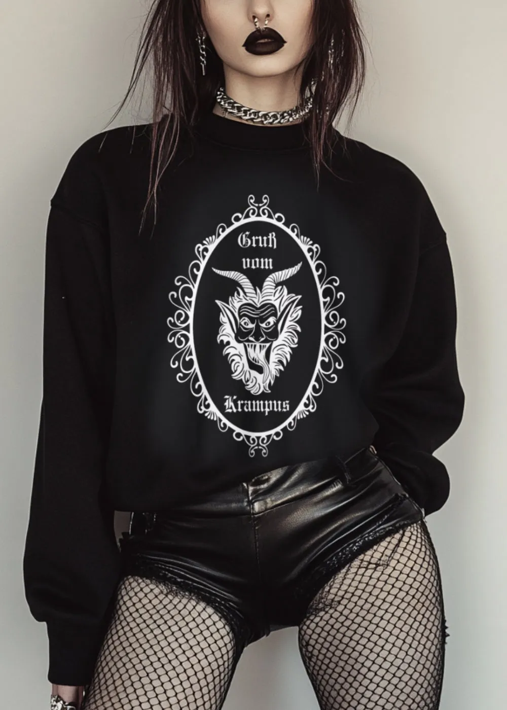 MERRY KRAMPUS SPOOKY CHRISTMAS SWEATER