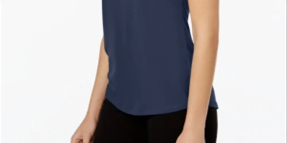 Michael Kors Blue Embellished Jersey Medium Women's Casual Top - Result