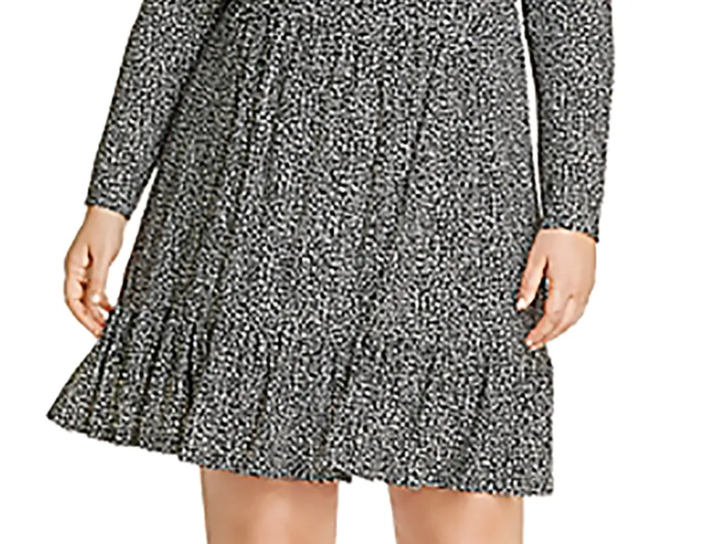 Michael Kors Plus Size Animal Print V-Neck Dress - White (1X)