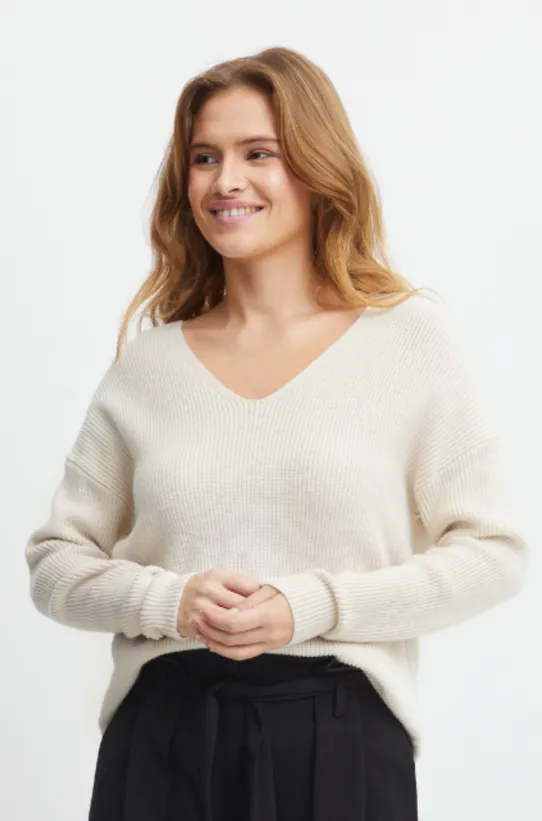 Milo V-Neck Sweater - Birch - Buy Now