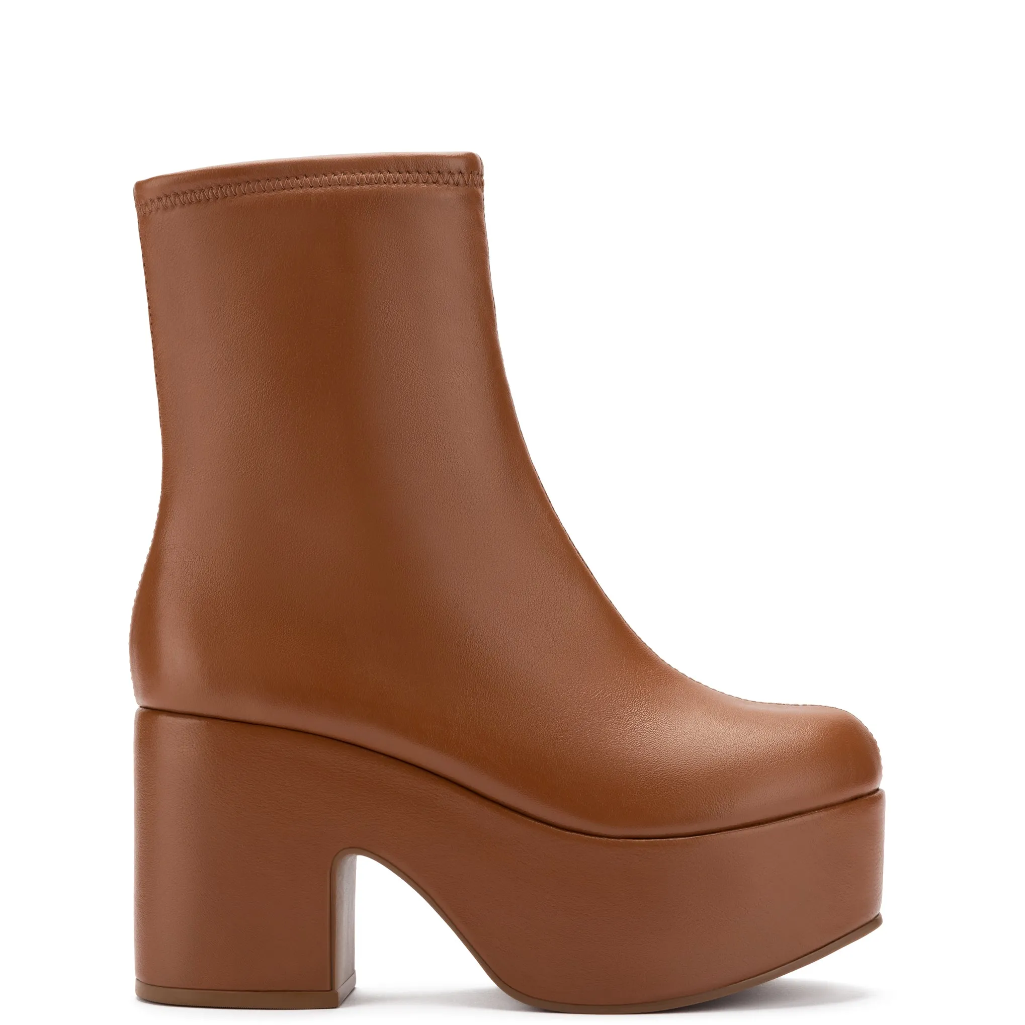 Miso Caramel Stretch Leather Platform Boot