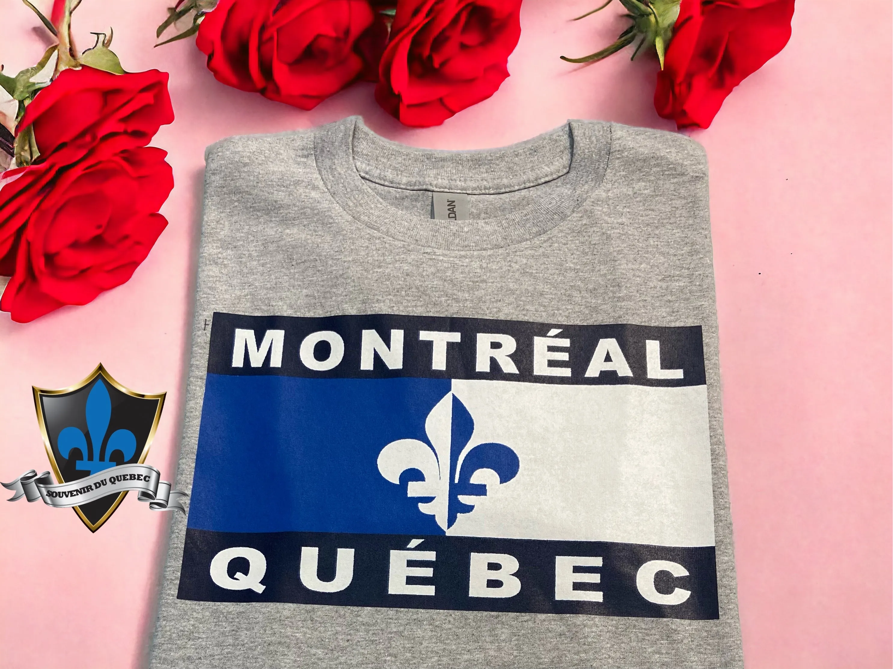 Montreal Quebec flag souvenir T-shirt for adults