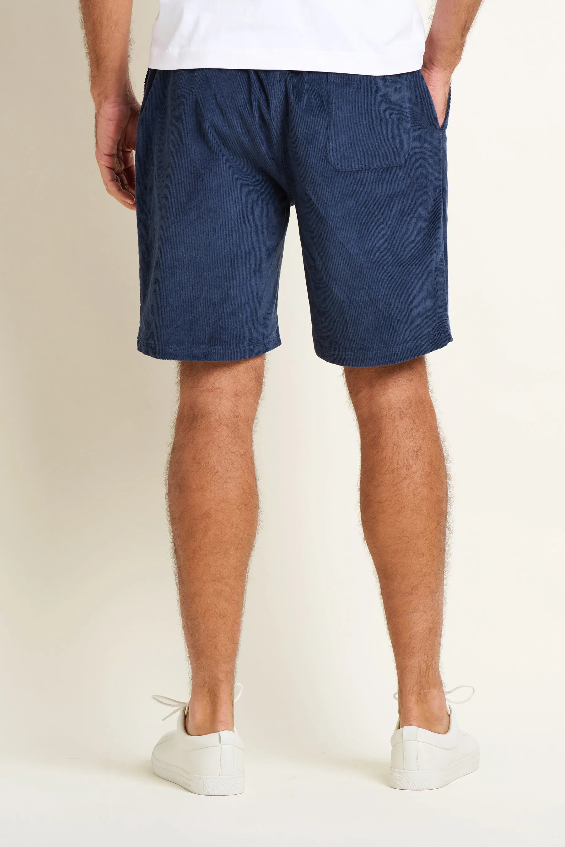 Navy Corduroy Shorts