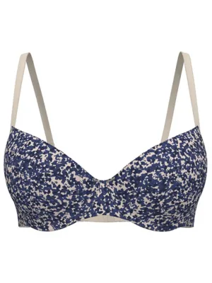 Navy Ditsy Smudge T-Shirt Bras 3 Pack | Lingerie | George at ASDA