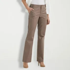 new!Lee Wrinkle Free Womens Mid Rise Bootcut Flat Front Pant