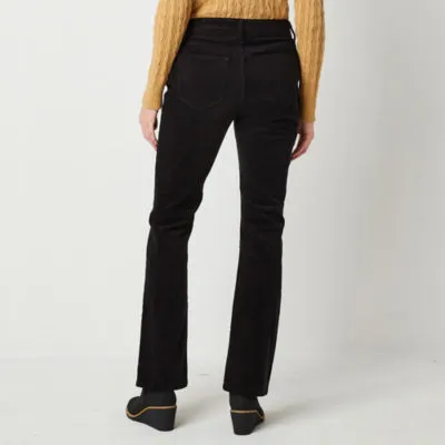 new!St. John's Bay Secretly Slender Womens Mid Rise Bootcut Corduroy Pant