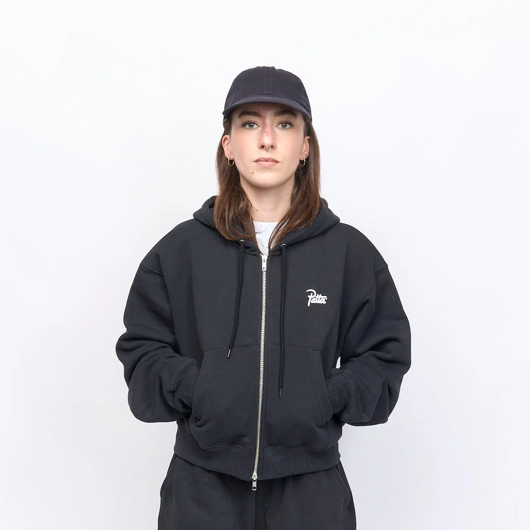 Patta - Femme Basic Cropped Zip Hooded Sweater (Black)