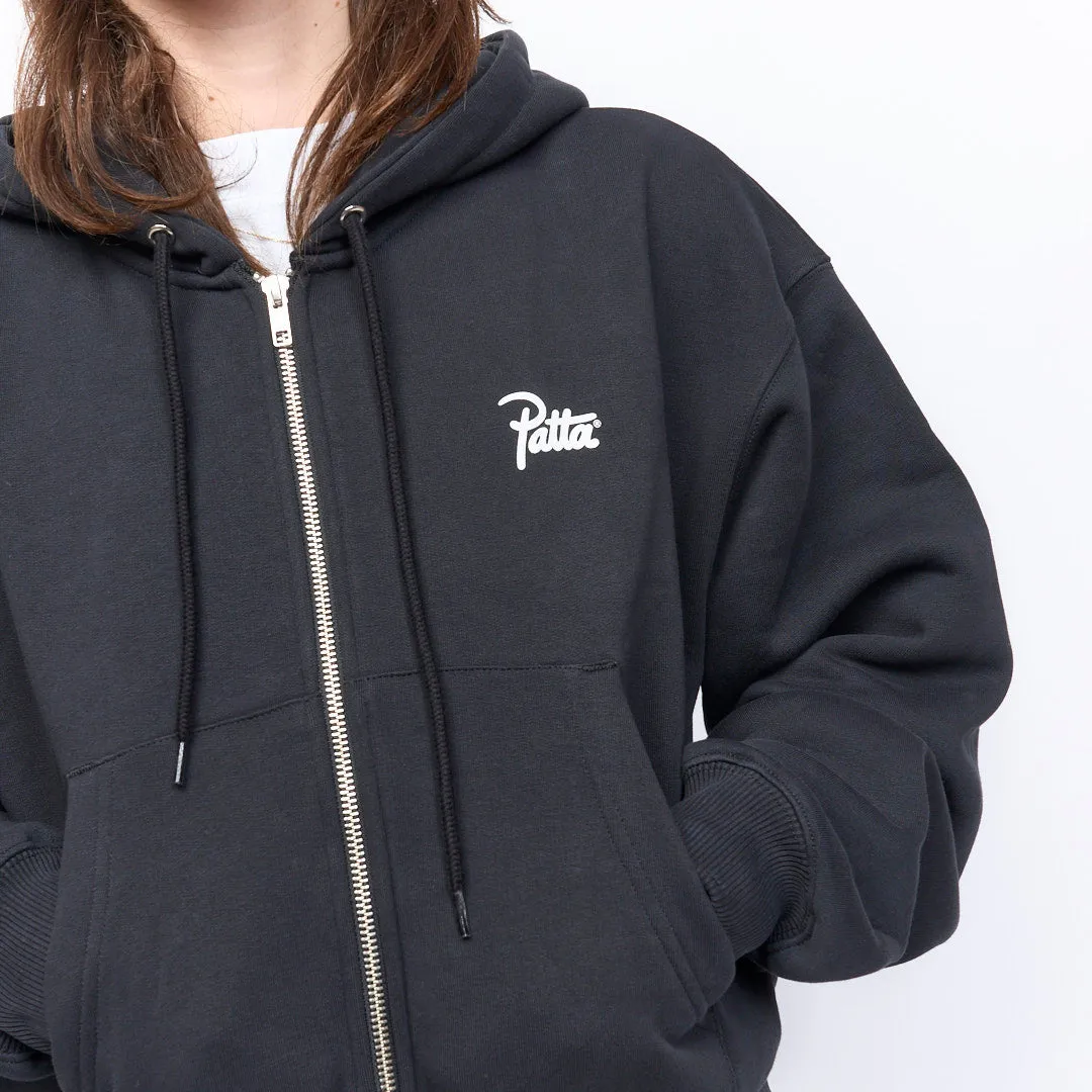 Patta - Femme Basic Cropped Zip Hooded Sweater (Black)