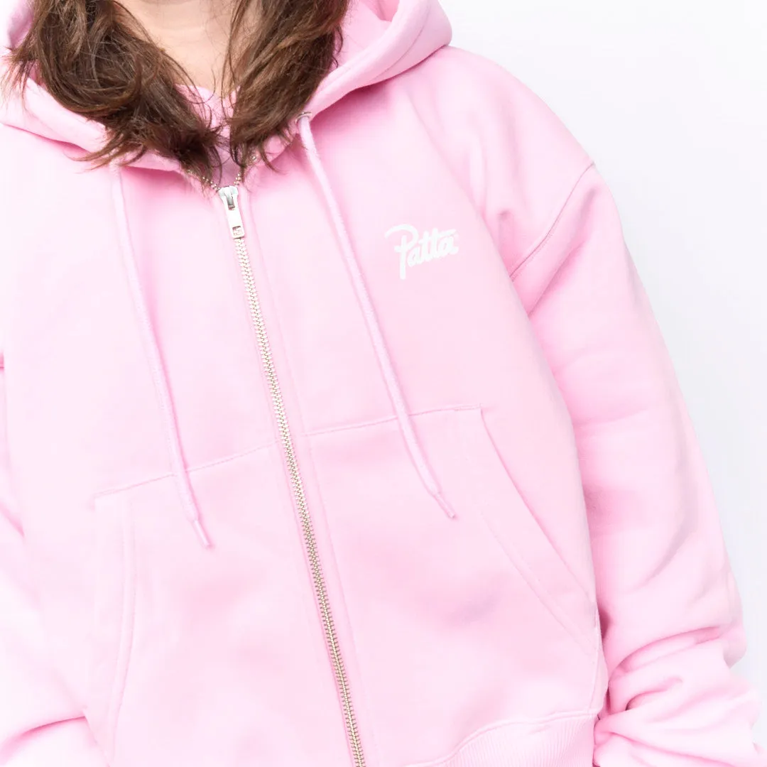 Patta - Femme Basic Cropped Zip Hooded Sweater (Cradle Pink)