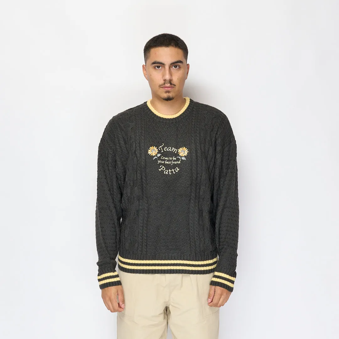 Patta - Love You Cable Knitted Sweater (Pirate Black)