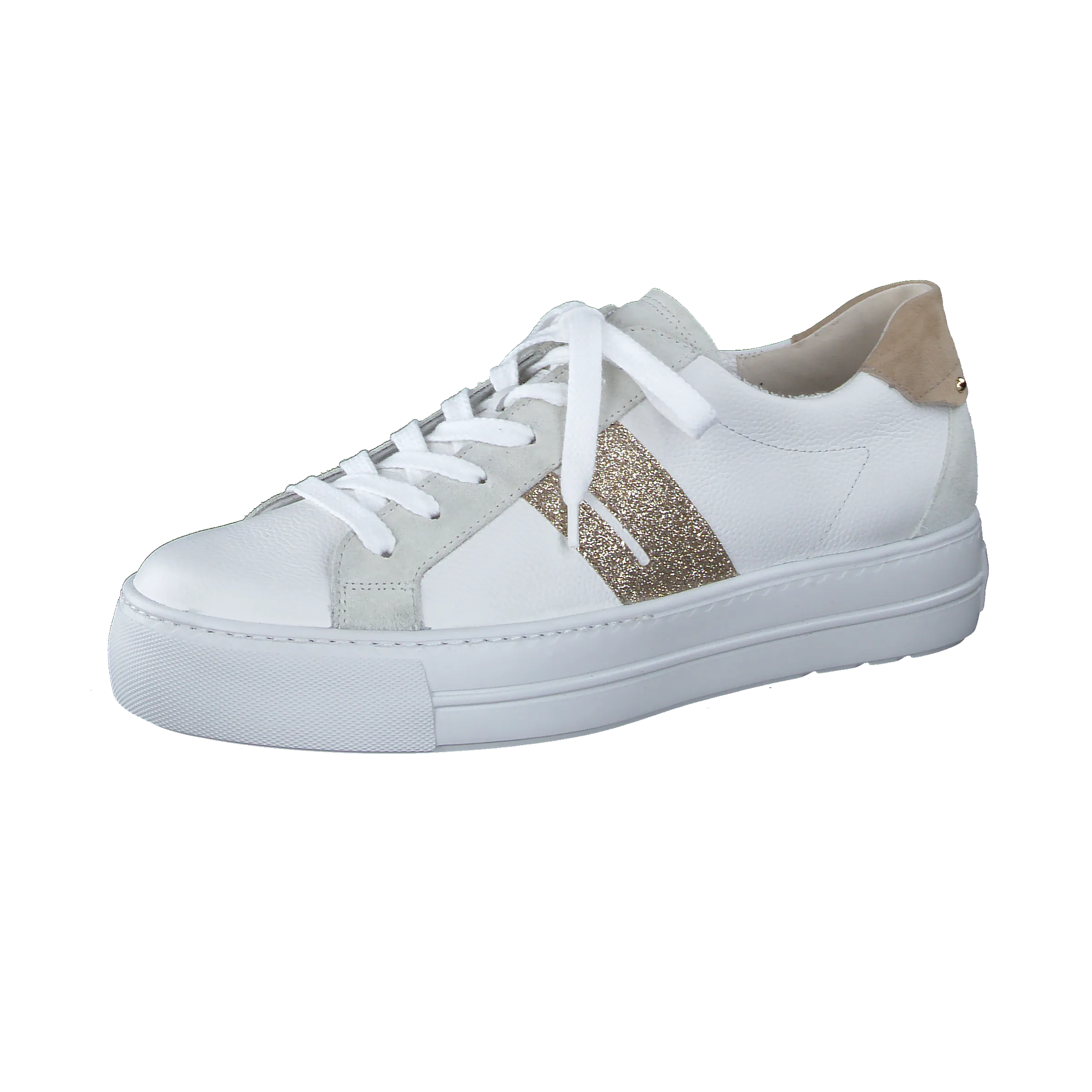 Paul Green White Leather Trainer 5330