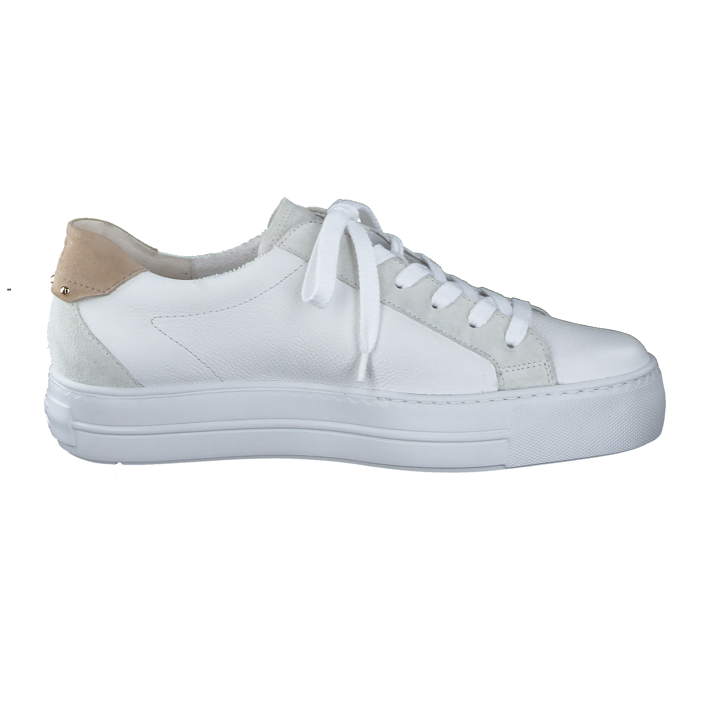 Paul Green White Leather Trainer 5330