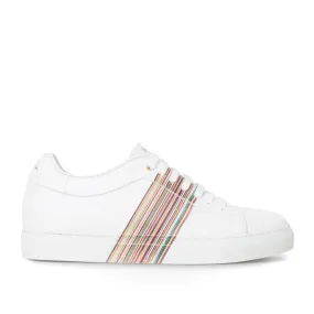 Paul Smith white trainers with Basso Signature Stripe Panel