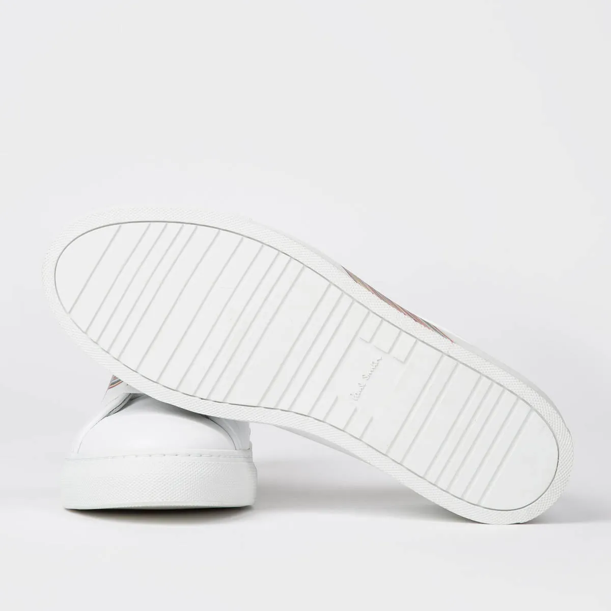 Paul Smith white trainers with Basso Signature Stripe Panel