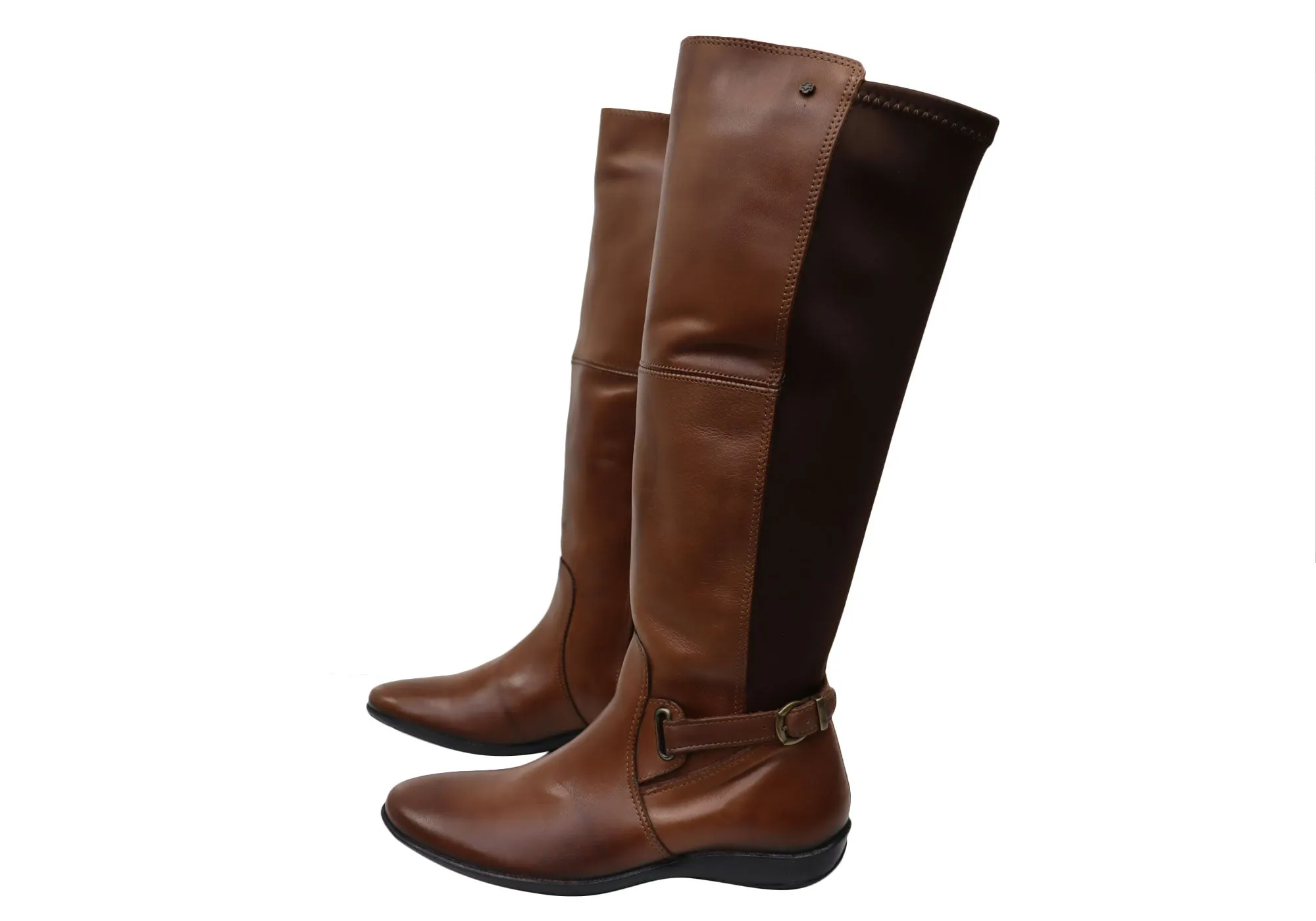 Perlatto Olander Womens Brazilian Comfortable Leather Knee High Boots