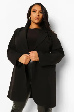 Plus Oversized Longline Blazer