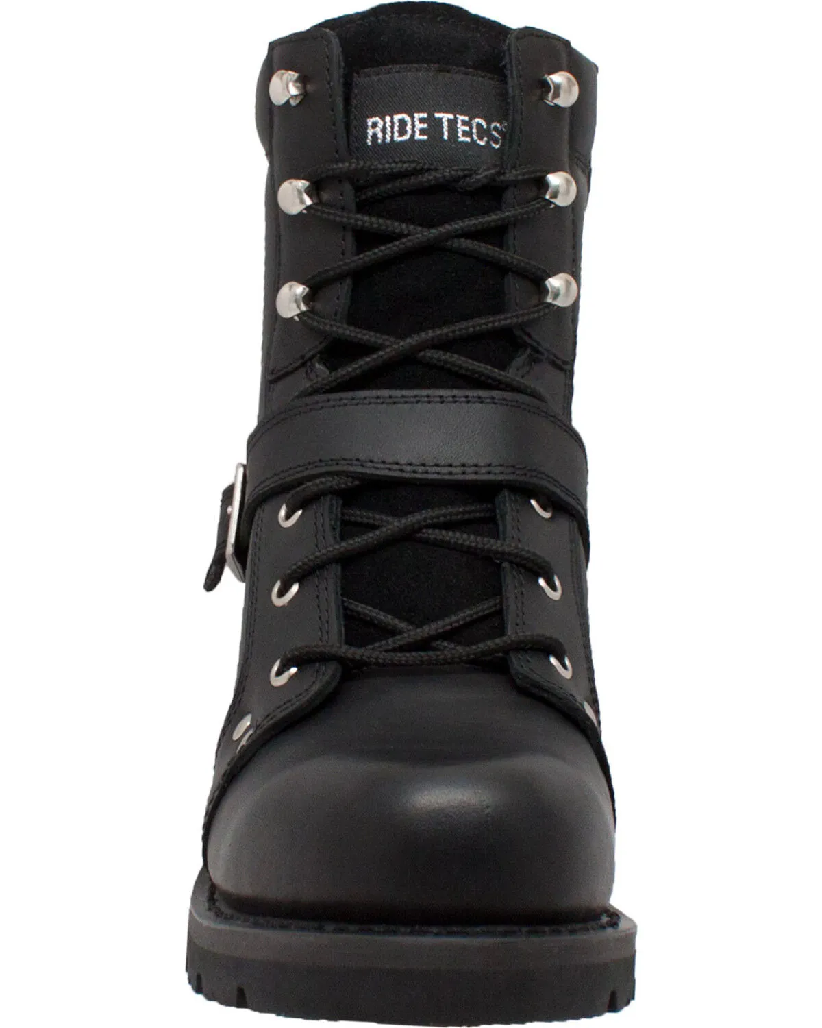 Product Name:  Ad Tec Men's 8" Lace Zipper Biker Boots - Soft Toe