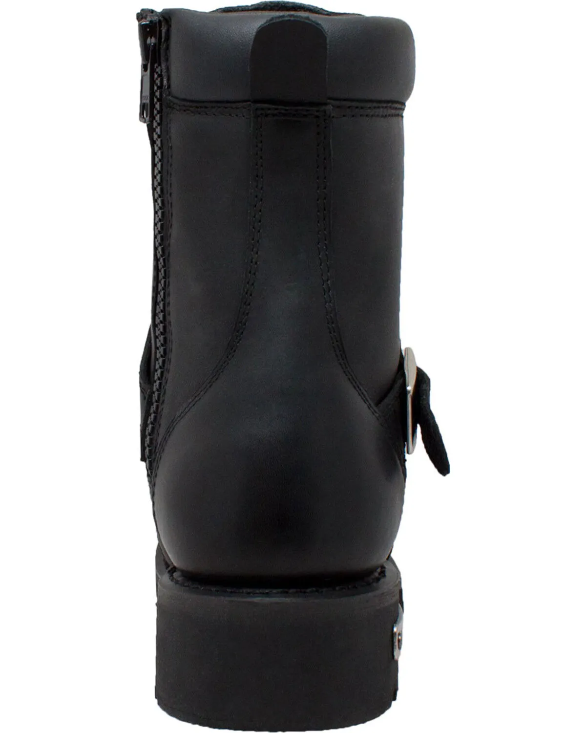 Product Name:  Ad Tec Men's 8" Lace Zipper Biker Boots - Soft Toe