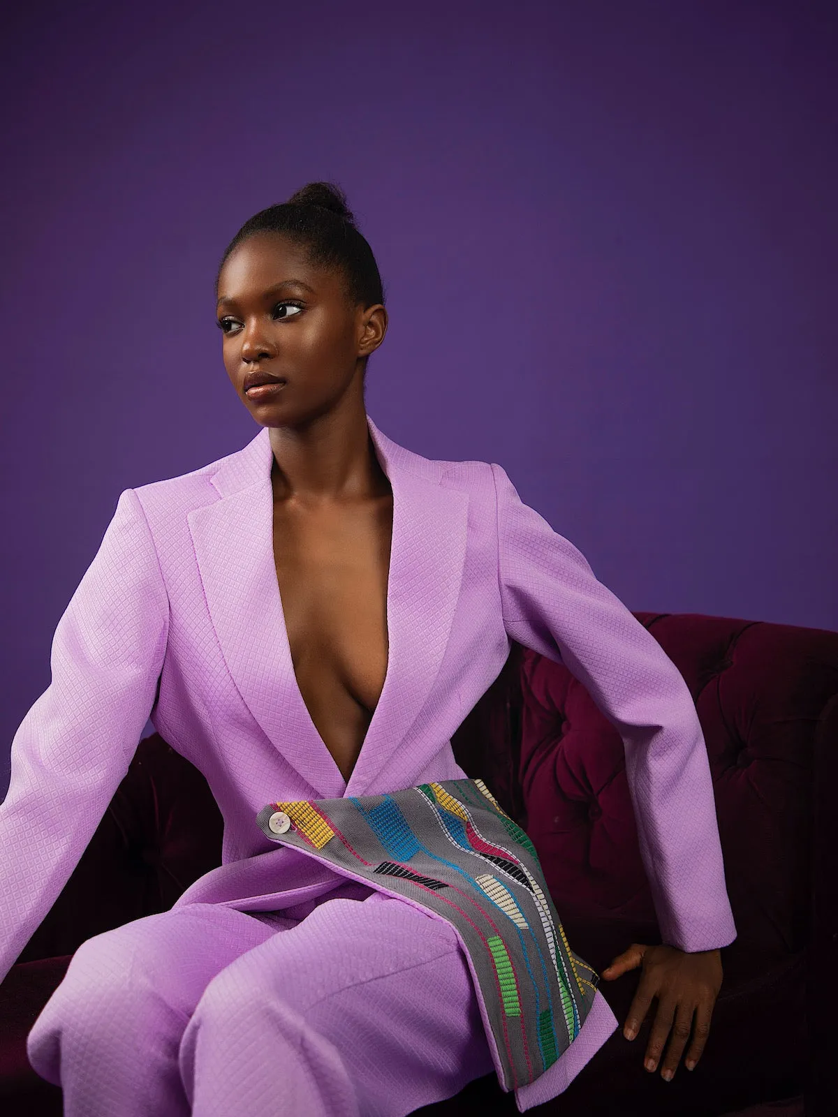 Purple Ojongo Suit Set - Customizable & Stylish | Shop Online Now