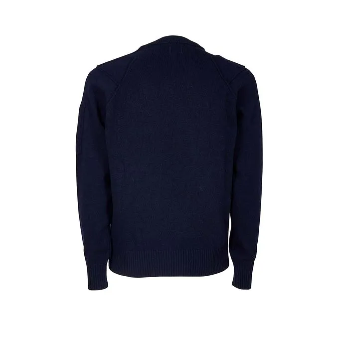 Raglan Sleeve Wool Pullover for Men in Total Eclipse