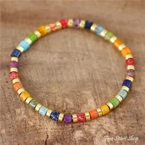 Rainbow Jasper Bead Bracelet - Natural, High-Quality, Handmade