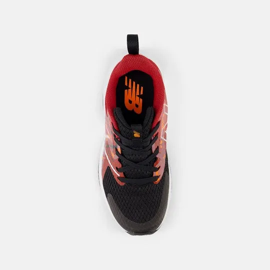 Rave Run v2 Kids Lace Athlete Trainer - Black/Red/Orange