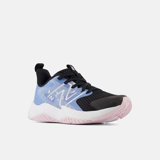 Rave Run v2 Kids Lace Athletic Trainer - Black/Blue Laguna/Light Raspberry