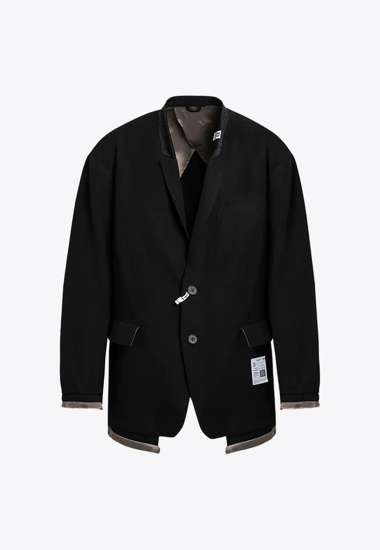 Raw-Cut Wool Blazer