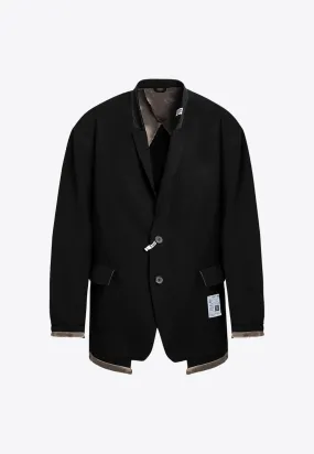 Raw-Cut Wool Blazer