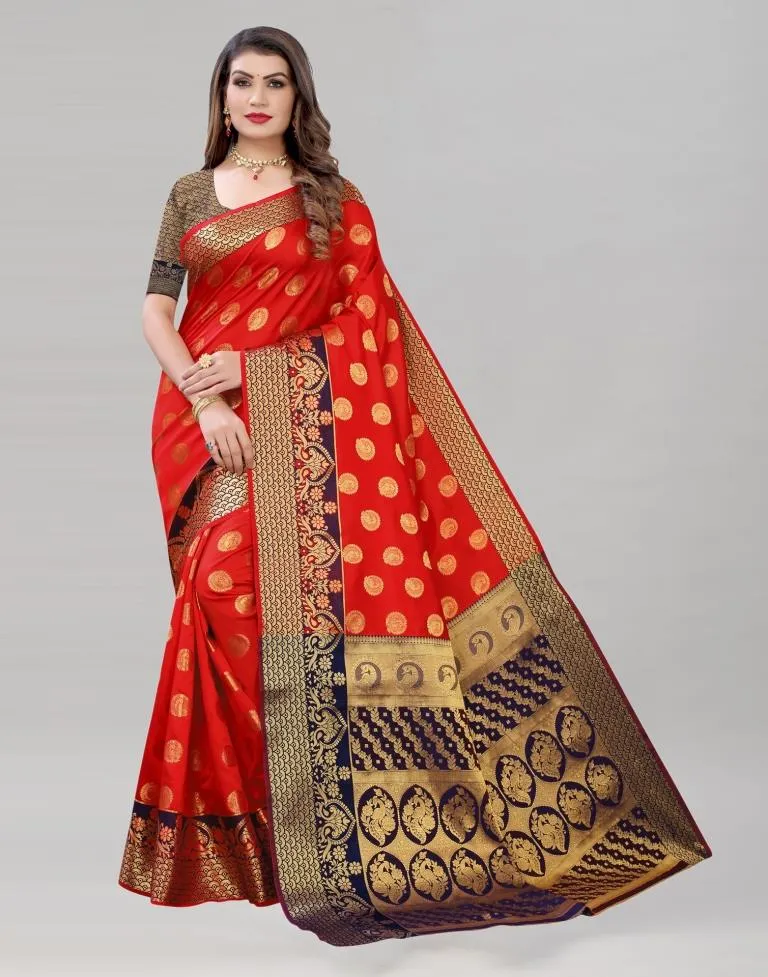 Red Banarasi Saree