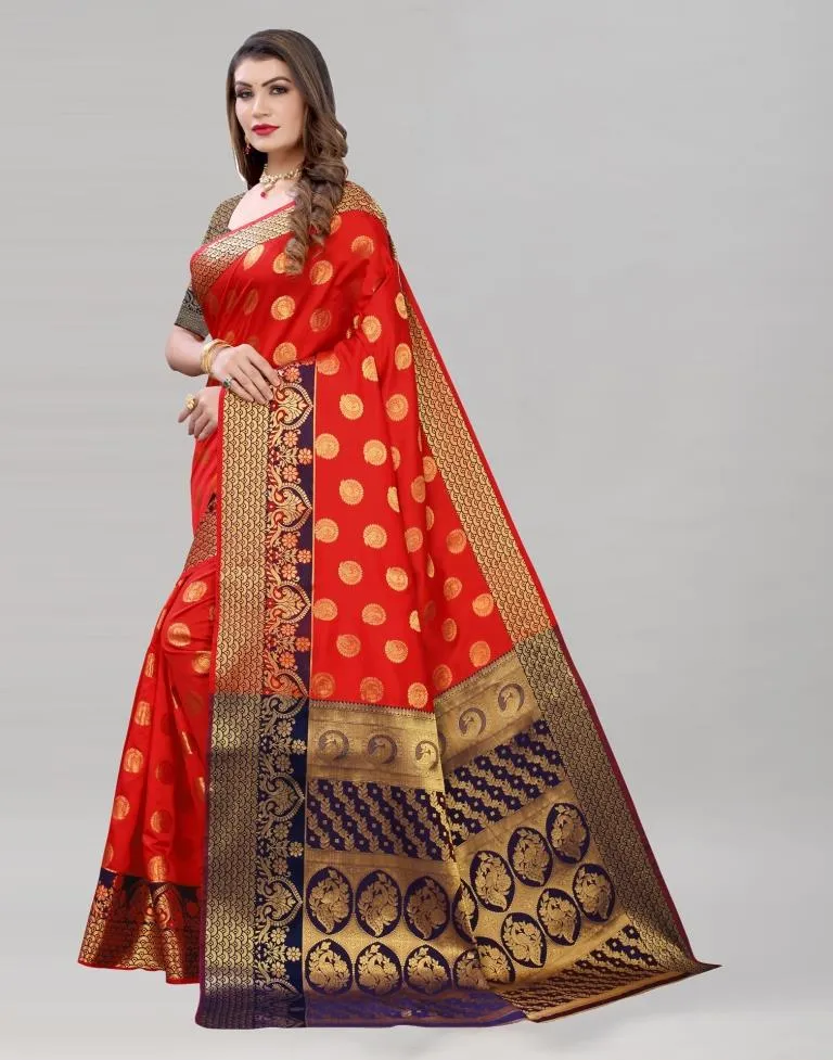 Red Banarasi Saree