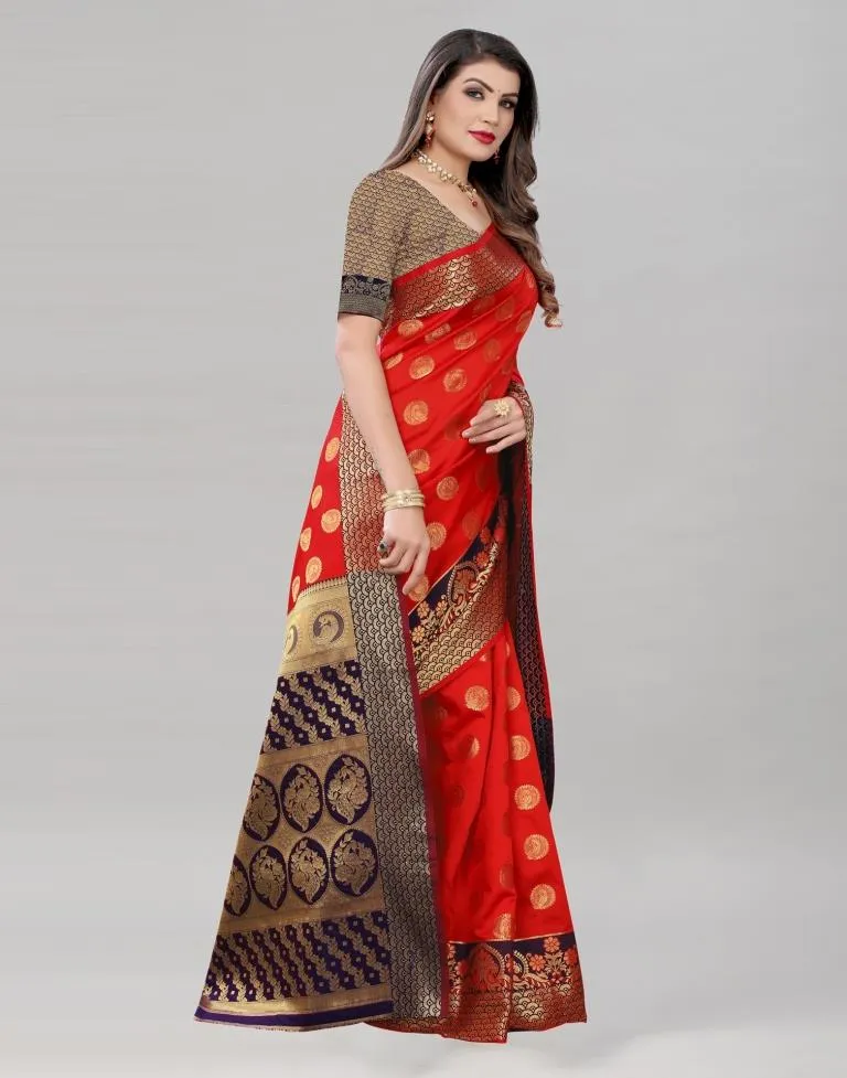 Red Banarasi Saree